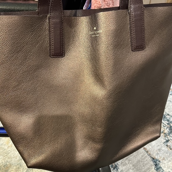 Kate, spade, reversible, copper, brown, large tote, very pristine and clean - Picture 8 of 8
